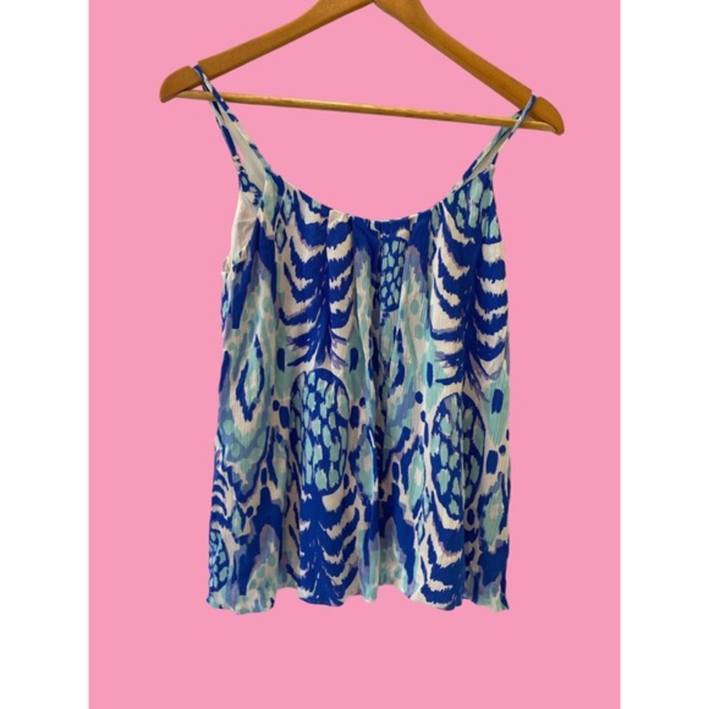 Lilly Pulitzer Call Me Essie‎ Pineapple Printed Tank Top Adjustable Straps XS
